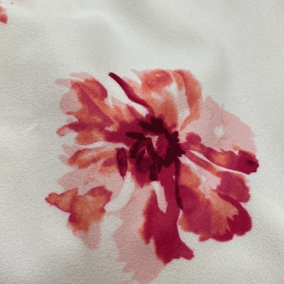 TOMMY HILFIGER Ivory White Pink Floral Sheath Dress Size 8 Cocktail Wedding Work - Picture 6 of 7